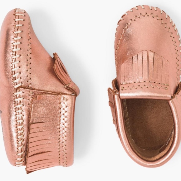 rose gold baby boots